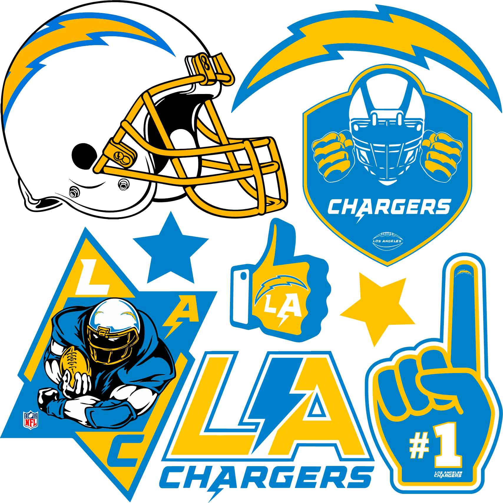 NFL Los Angeles Chargers Est. 1960 SVG, NFL Logo SVG Design, NFL Chargers  SVG, Cricut, Silhouette, Digital Download