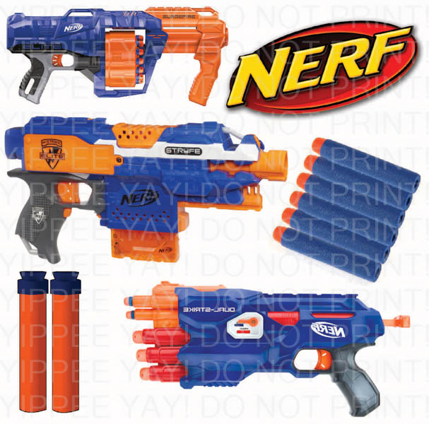Nerf Half Sheet Misc. (Must Purchase 2 Half sheets - You Can Mix & Match)
