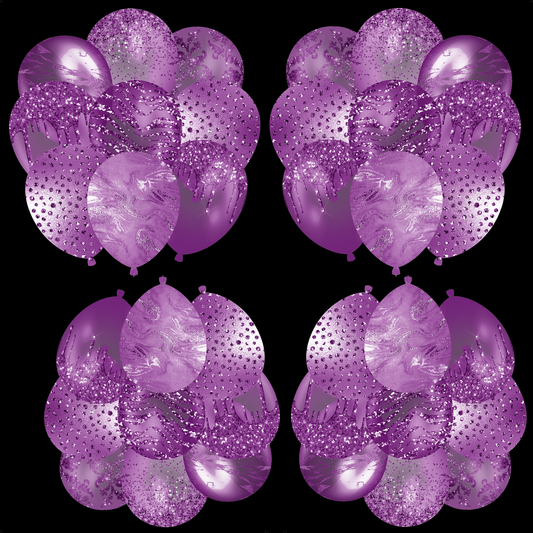 Solid Color Balloon Sheets x 4 - Purple - Half Sheet Misc. (Must Purchase 2 Half sheets - You Can Mix & Match)
