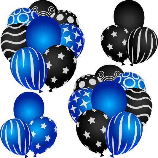 Blue and Black Balloons Half Sheet Misc.