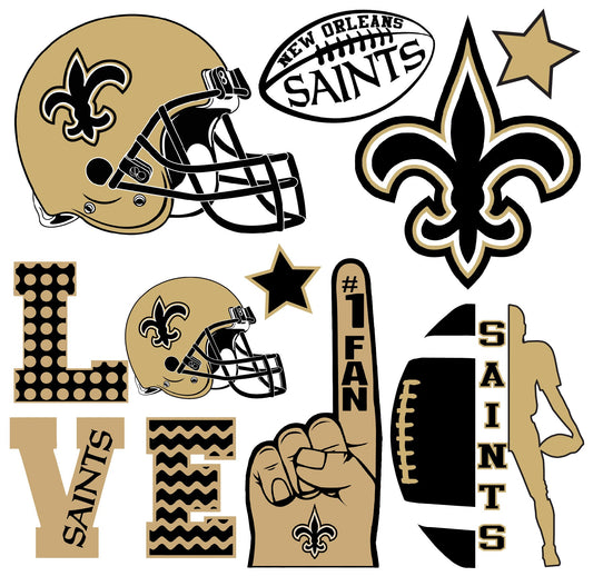 New Orleans Saints Football Half Sheet Misc. (Must Purchase 2 Half sheets - You Can Mix & Match)