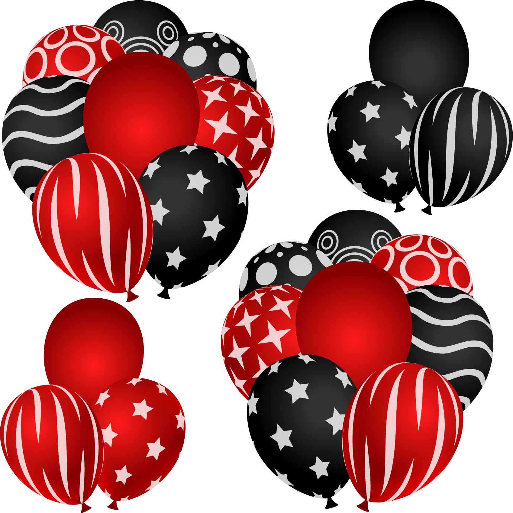 Red and Black Balloons Half Sheet Misc. – Yippee Yay! Yard Cards