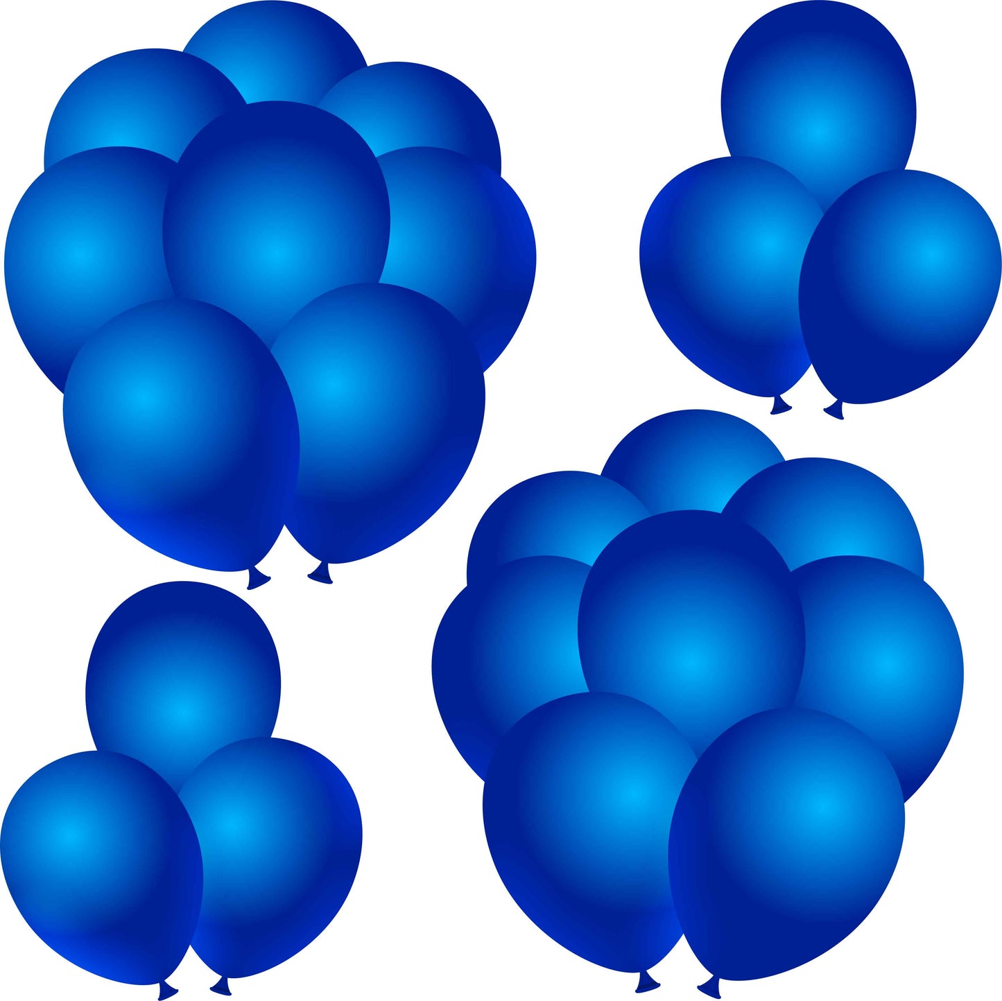 Solid Blue Balloons Half Sheet Misc.