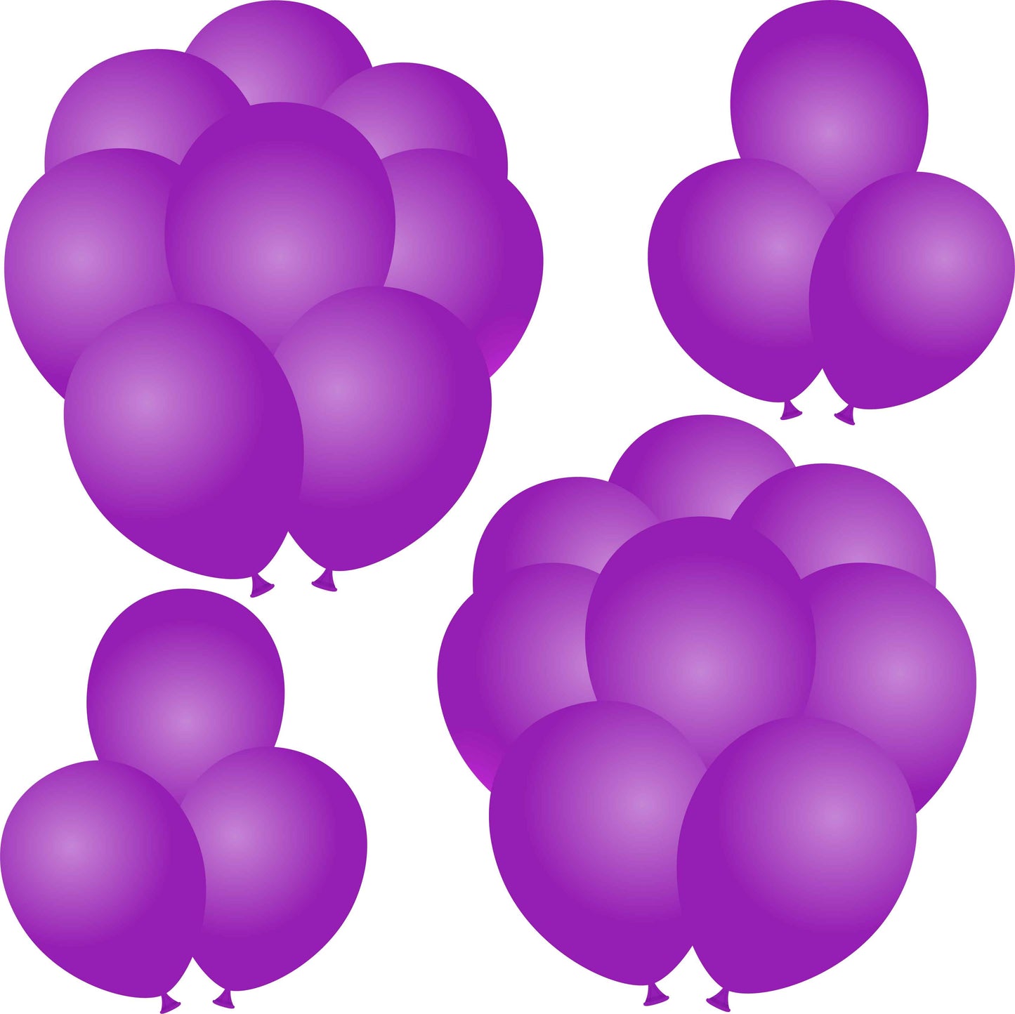 Solid Purple Set 2 Balloons Half Sheet Misc.