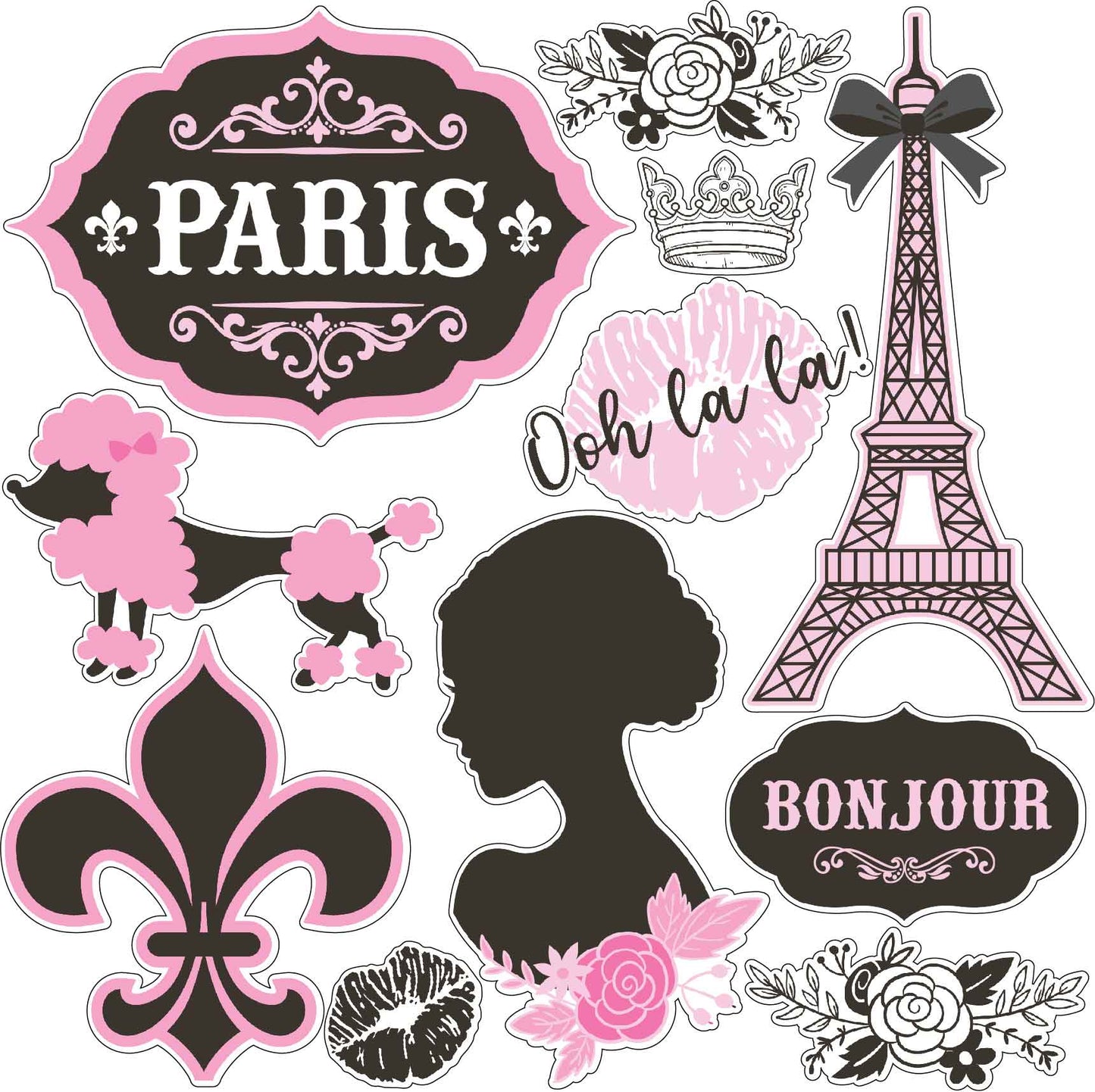 Paris Half Sheet Misc. (Must Purchase 2 Half sheets - You Can Mix & Match)