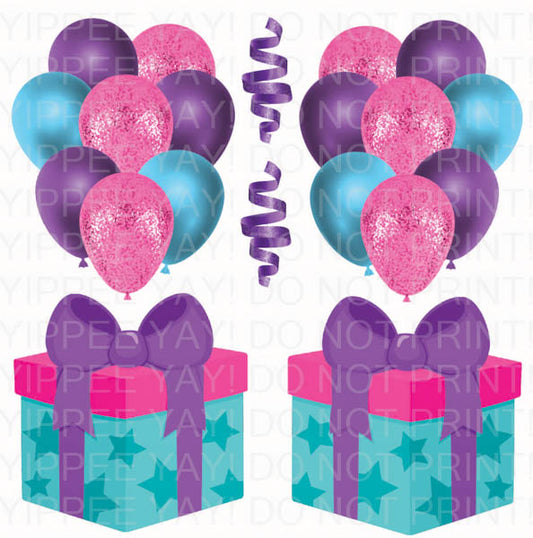 Purple, Pink and Blue 2 Half Sheet (Must Purchase 2 Half sheets - You Can Mix & Match)
