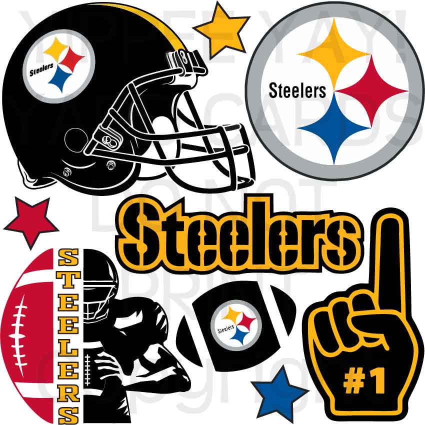 STEELERS Half Football Half Player SVG, Pittsburgh Steelers SVG