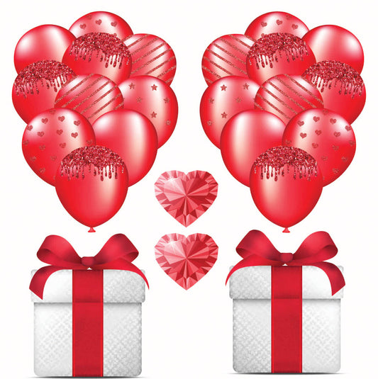 Red Balloons 1 Half Sheet  (Must Purchase 2 Half sheets - You Can Mix & Match)