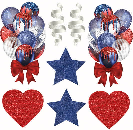Red, White, Blue 2 Half Sheet (Must Purchase 2 Half sheets - You Can Mix & Match)