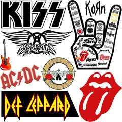 Rock Bands Half Sheet Misc. (Must Purchase 2 Half sheets - You Can Mix & Match)