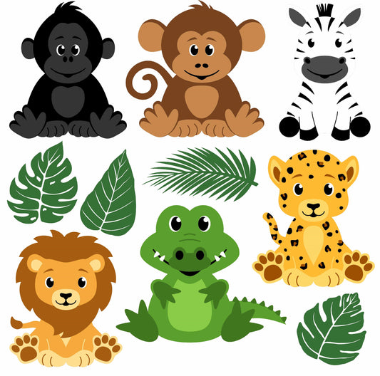 Safari Animals 2 Half Sheet Misc. (Must Purchase 2 Half sheets - You Can Mix & Match)