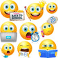 School - Back to School - School Emoji Faces - Half Sheet Misc. (Must Purchase 2 Half sheets - You Can Mix & Match)