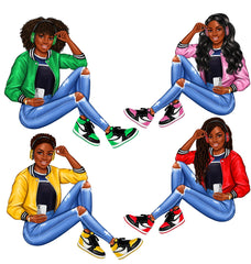School - Back to School - School Girls Half Sheet - Half Sheet Misc.