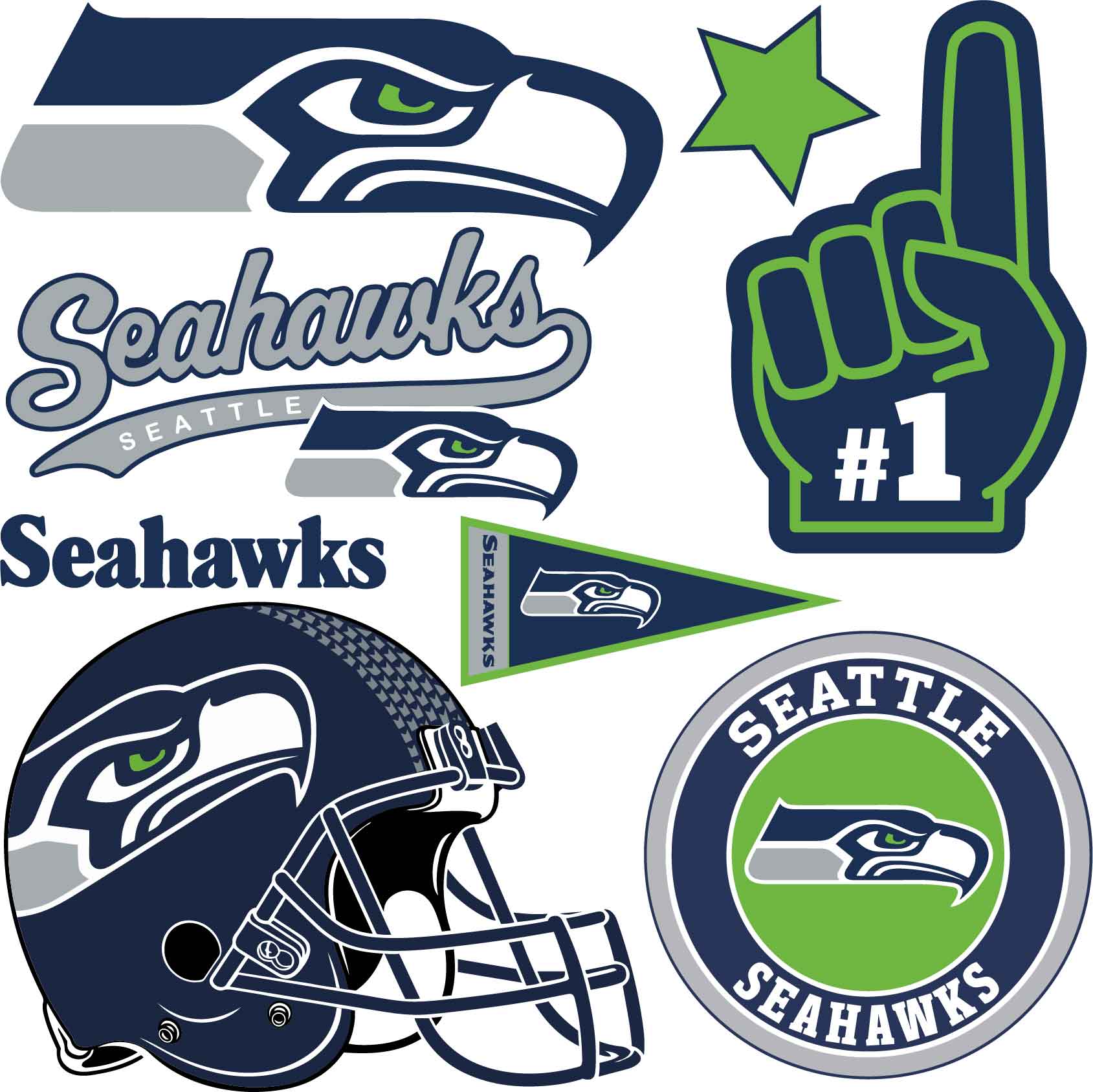 NFL Seattle Seahawks Helmet Foil Balloon 21in