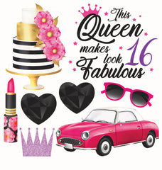 Sweet 16 Half Sheet Misc. (Must Purchase 2 Half sheets - You Can Mix & Match)