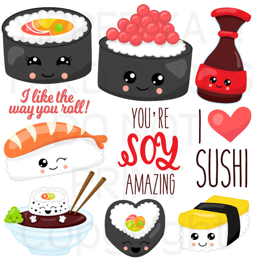 Sushi  Half Sheet Misc. (Must Purchase 2 Half sheets - You Can Mix & Match)