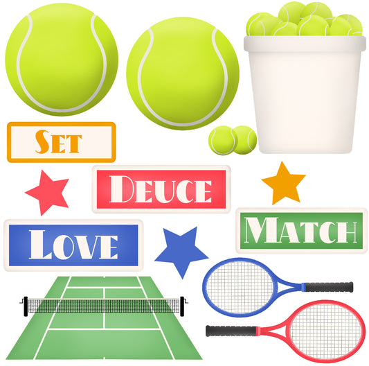 Tennis - Half Sheet Misc. (Must Purchase 2 Half sheets - You Can Mix & Match)