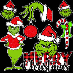 The Grinch Glitter Half Sheet