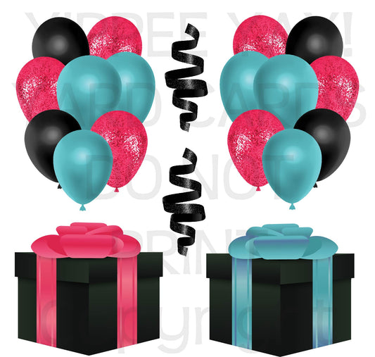 Tik Tok Inspired Balloons 2 Half Sheet  (Must Purchase 2 Half sheets - You Can Mix & Match)