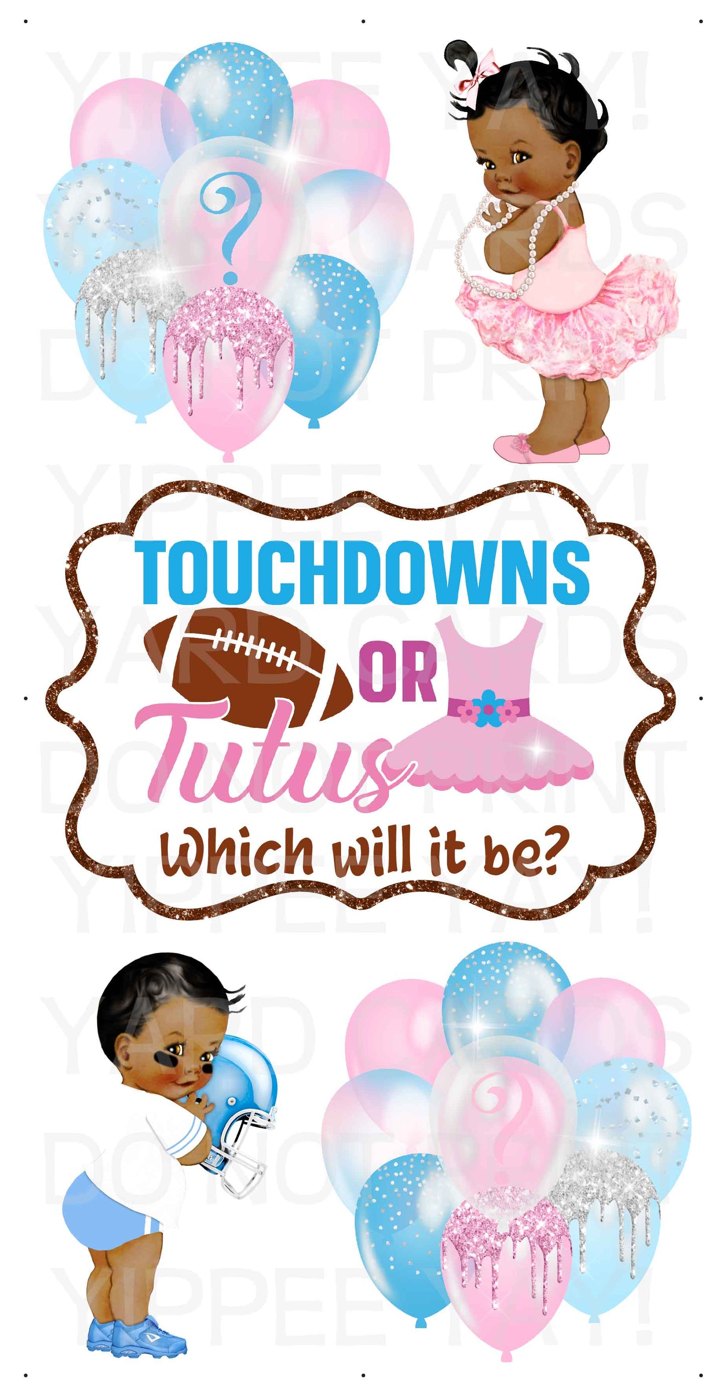 Touchdowns or TuTu's - Baby Gender Reveal