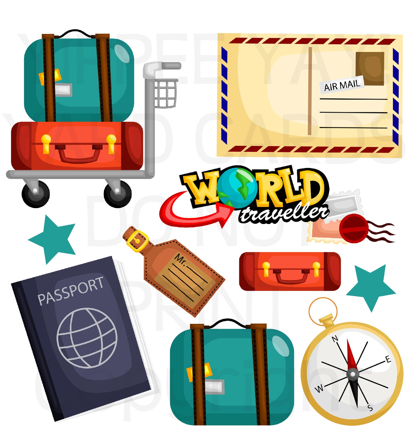 Travel 2 Half Sheet Misc. (Must Purchase 2 Half sheets - You Can Mix & Match)