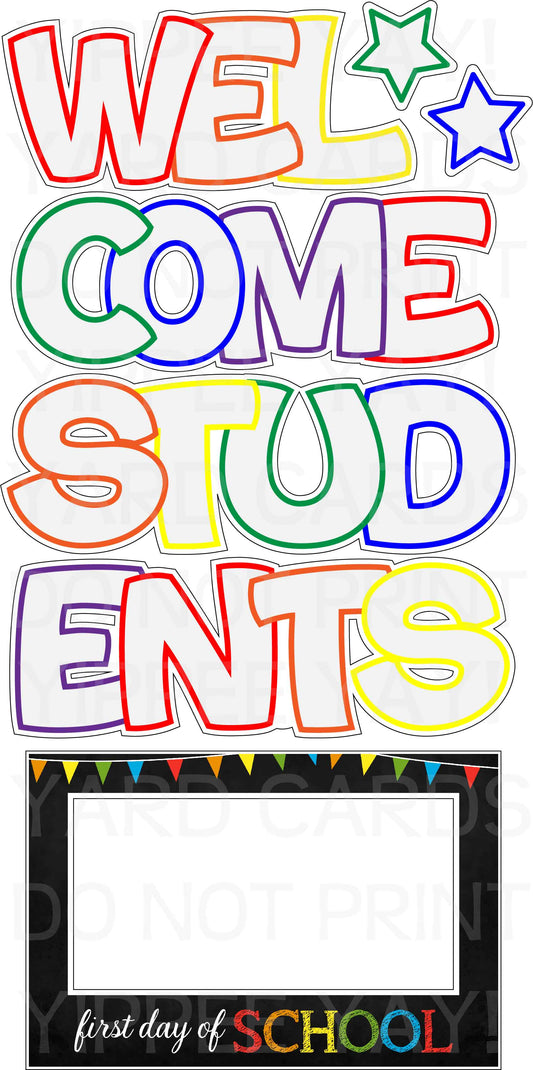 Welcome Students Set 2 - Back to School - Picture Frame - Full Sheet