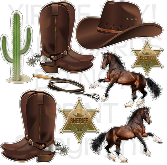 Western Set 2 Half Sheet Misc. (Must Purchase 2 Half sheets - You Can Mix & Match)