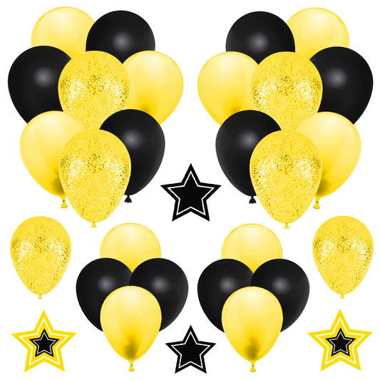 Yellow and Black Balloons Half Sheet Misc. (Must Purchase 2 Half sheets - You Can Mix & Match)