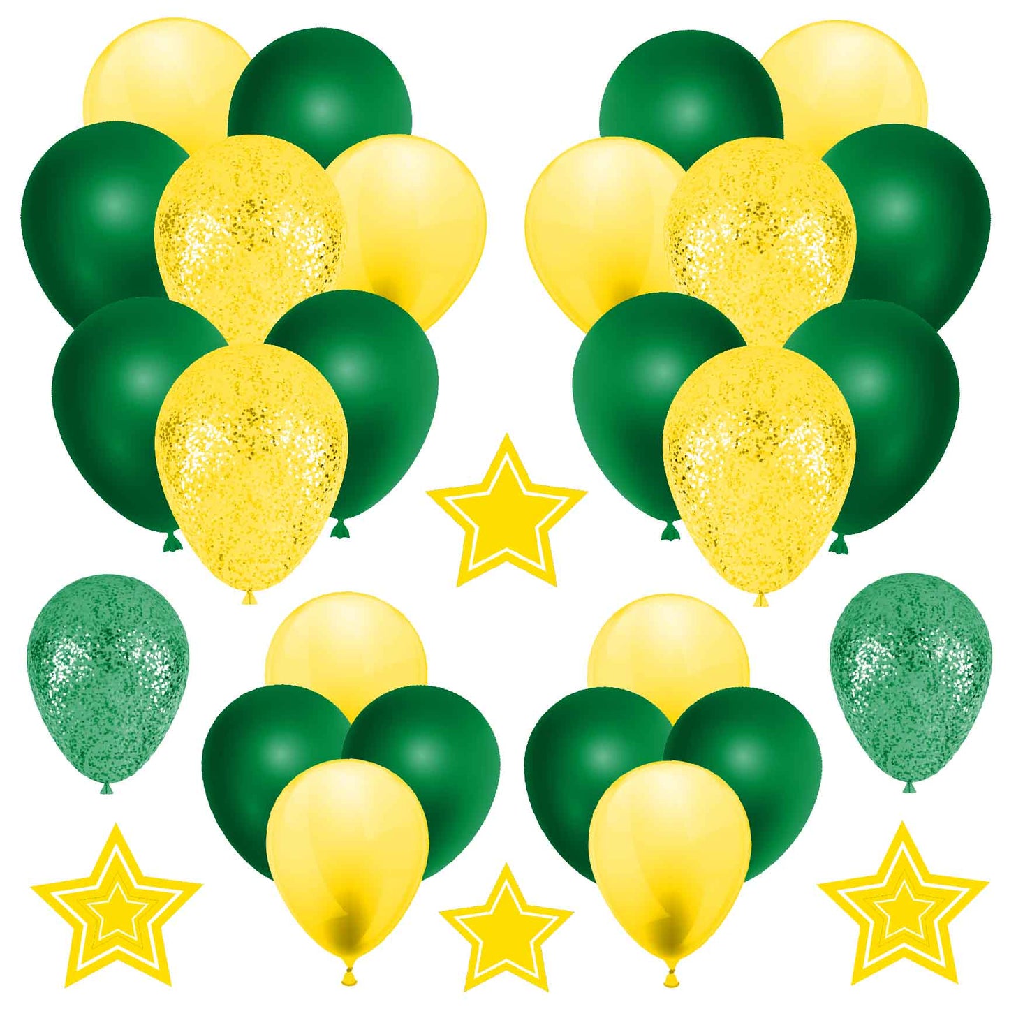 Yellow and Green Balloons Half Sheet Misc. (Must Purchase 2 Half sheets - You Can Mix & Match)