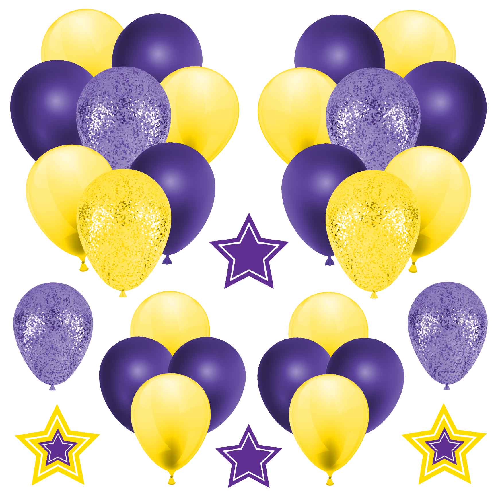 Yellow And Purple Balloons Half Sheet Misc Must Purchase 2 Half Shee Yippee Yay Yard Cards 8215