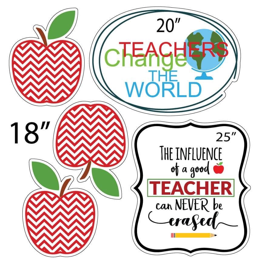 School - Teacher Sayings - Accents Half Sheet Misc. (Must Purchase 2 Half sheets - You Can Mix & Match)